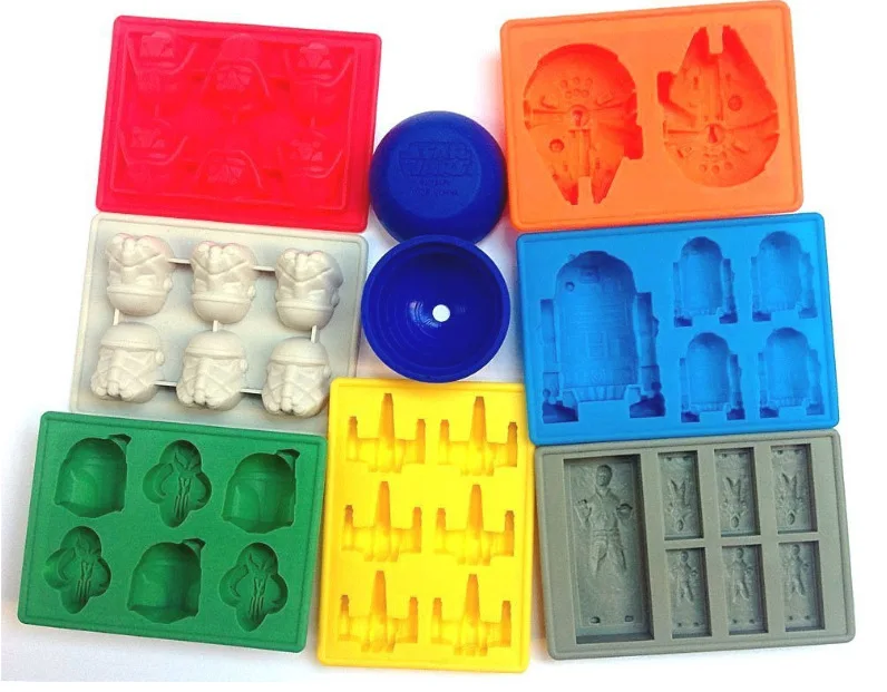 

New Death Star Chocolate Wars Series Ice Lattice Silicone Mold Star 8 Sets Ice Grates Food Grade Certification, Colorful