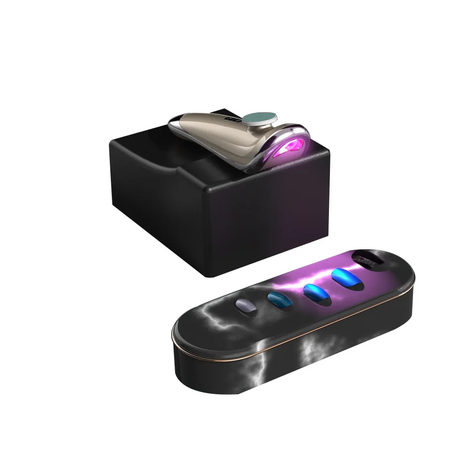 

Rechargeable UV nail dryer 4 nail drill bits polish machine mini home use nail UV lamp, White