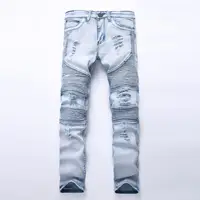 

2019 Fashion New Style mens cotton wear do the old custom ripped broken denim jeans for men