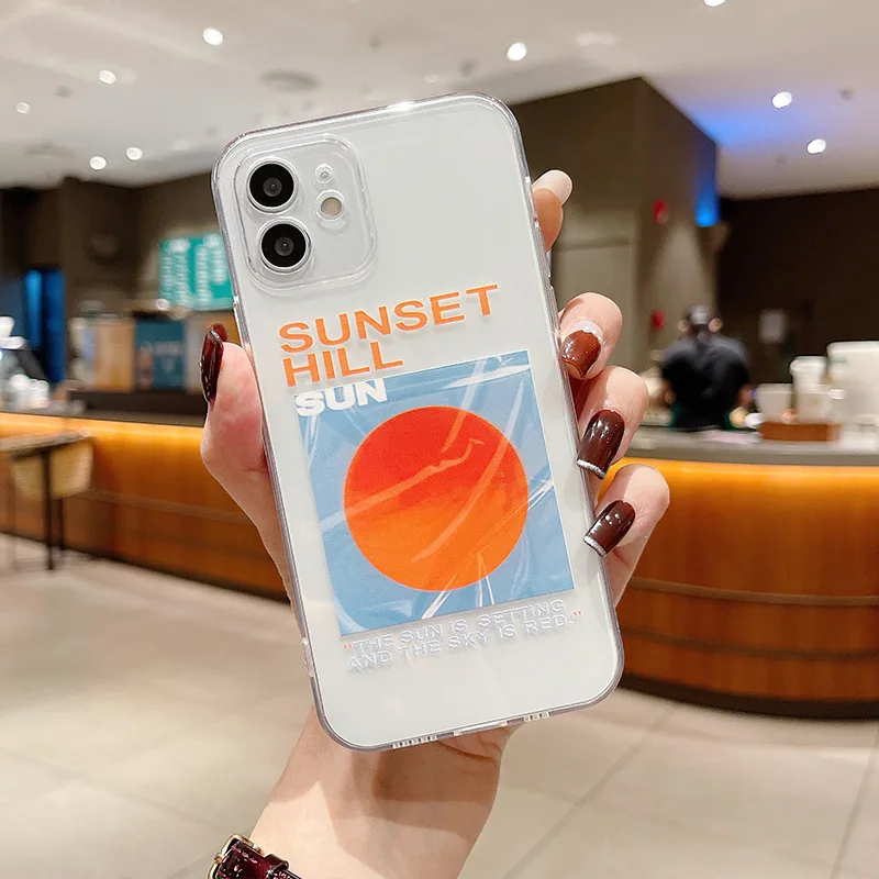 

New cartoon mobile phone case tpu transparent back cover soft silicone phone cases for iphone 12 pro wholesale., As picture show