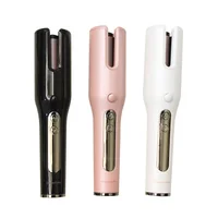 

Rechargeable Wireless Automatic Timing Hair Curler with LCD Display Protects Hair from Scalding