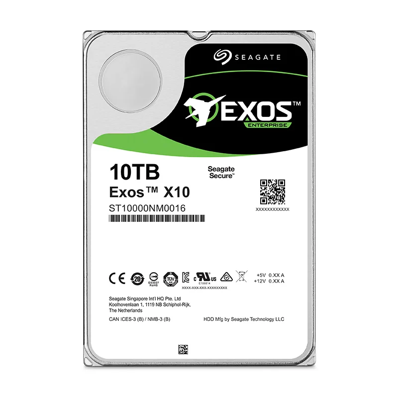 

Seagate Exos X10 Hard drive 10 TB internal 3.5" 7200RPM SATA 6Gb/s 256MB NL ST10000NM0016