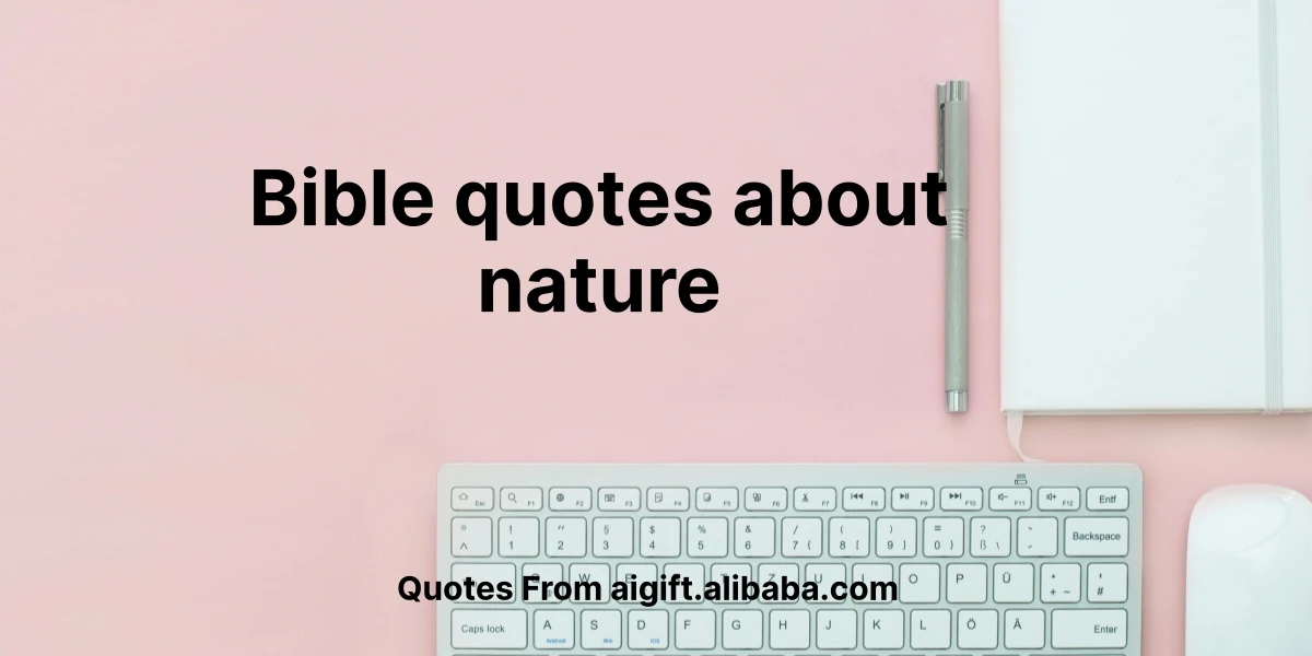 bible quotes about nature