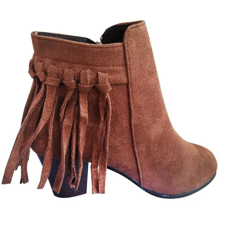 booties with tassel zipper