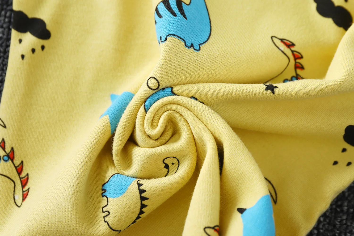 Wholesale Cute Kids Boys Sleepwear Cartoon Print Striped Pajama Set