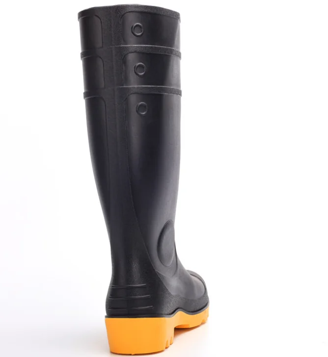 Men High Pvc Rain Boots Waterproof Industry Safety With Or Without