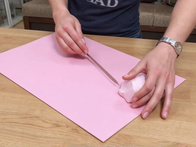 Craft foam board cutting techniques demonstration
