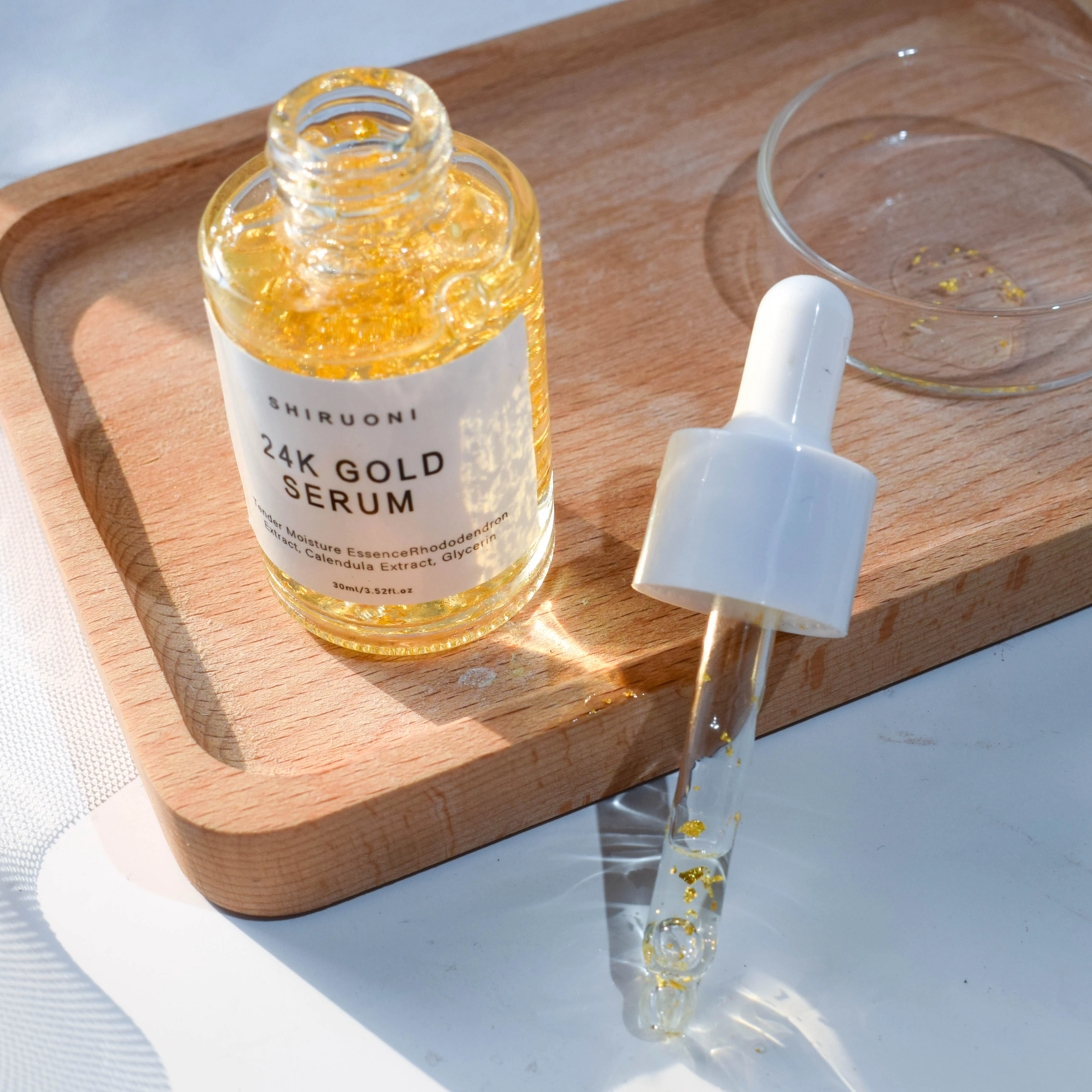 

Skin Care OEM ODM Own Logo Reduce Fine Line With Niacinamide 24k Rose Gold Serum