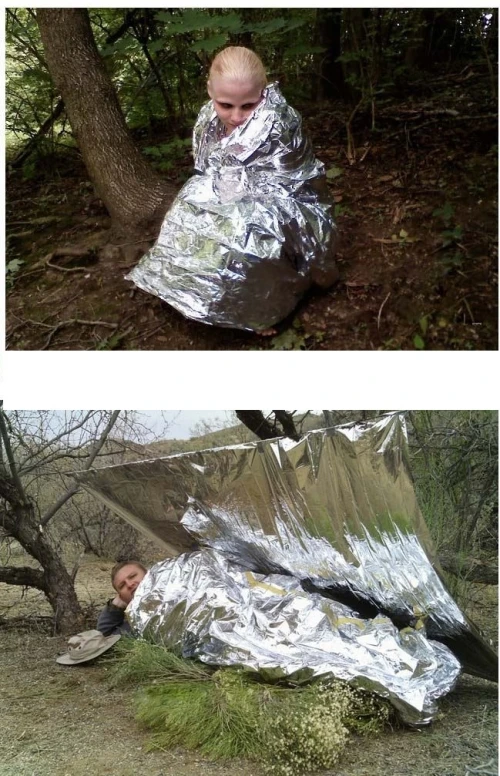 Foil Survival Aluminized Mylar Blankets Rescue Thermal Emergency