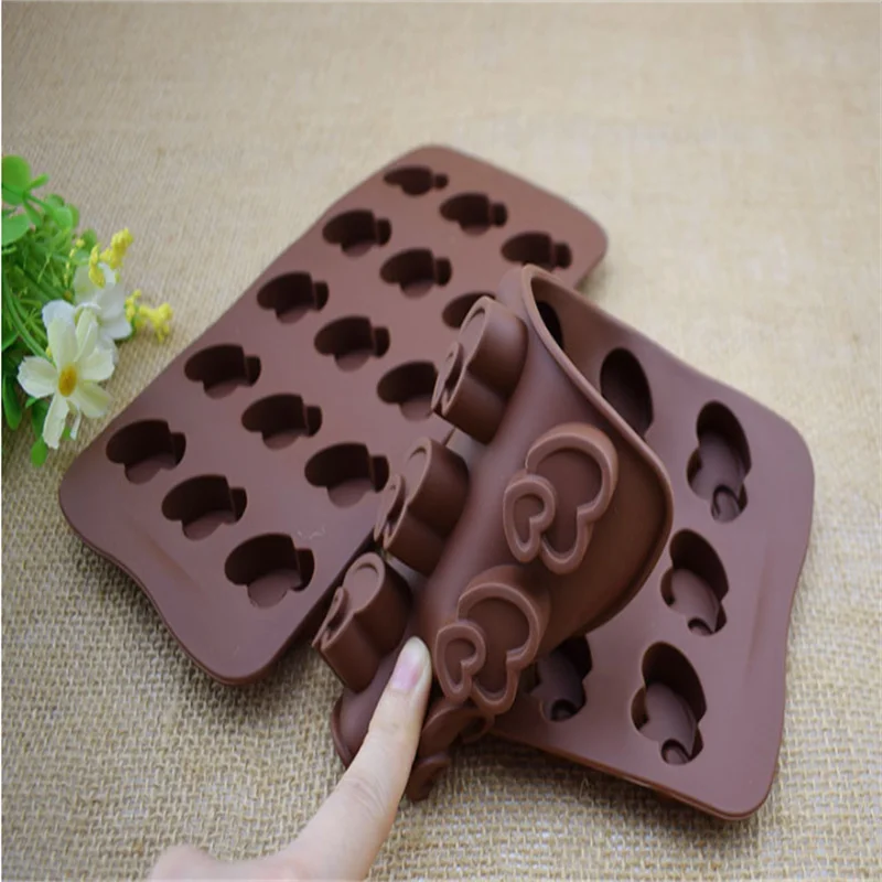

Youngs YS-XX479 Hot selling Heart-shaped silicone icing mold chocolate candy baking mold, Customized color
