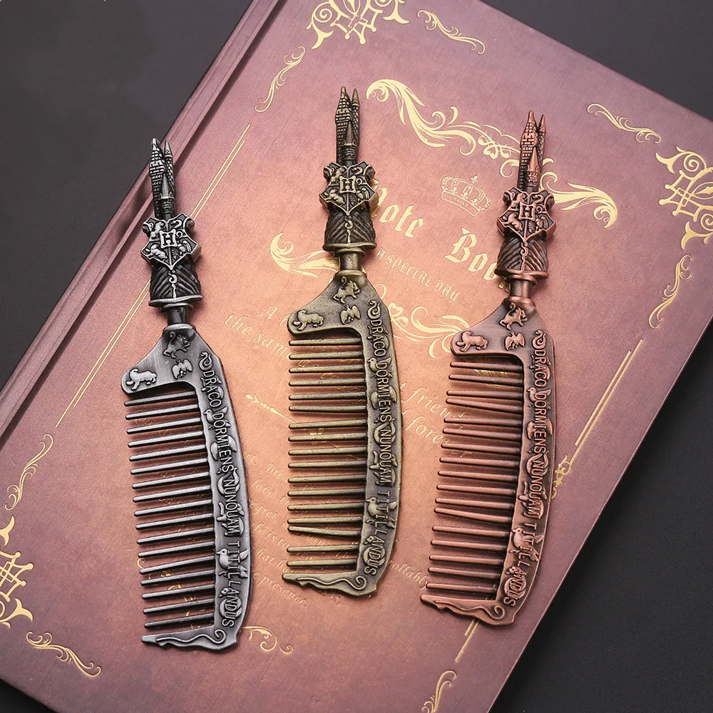 

New Arriving Portable Harry Potter Old School CombHogwarts Academic Style Comb Makeup Tools Gift Item