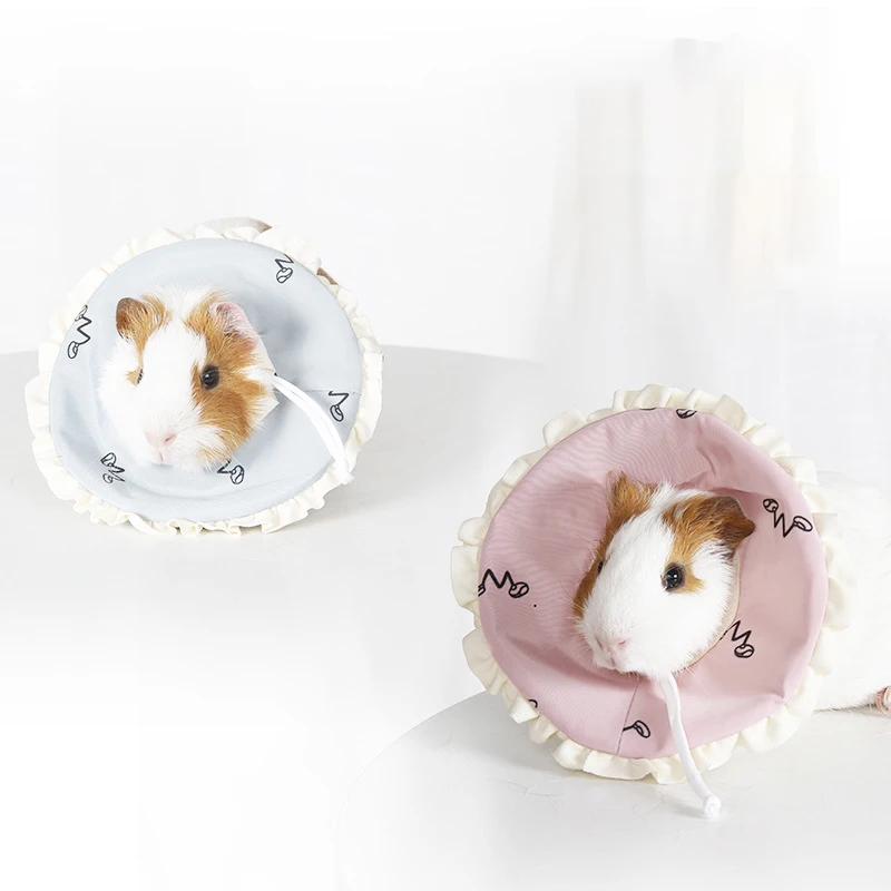 

Wholesale Hamster Guinea Pig Adjustable Protective Collar Small Pet Elizabethan Collar, As picture