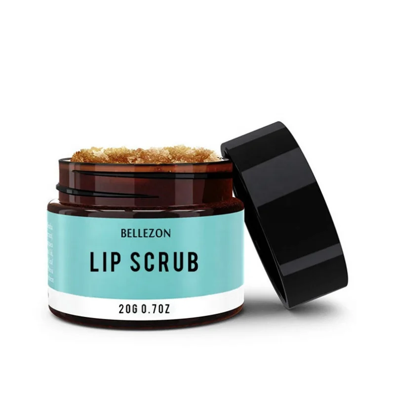 

Delicate Brown Sugar Granule Lip Scrub Exfoliating Removing Dead Skin With Honey Vitamin E Green Tea Extract OEM Private Label