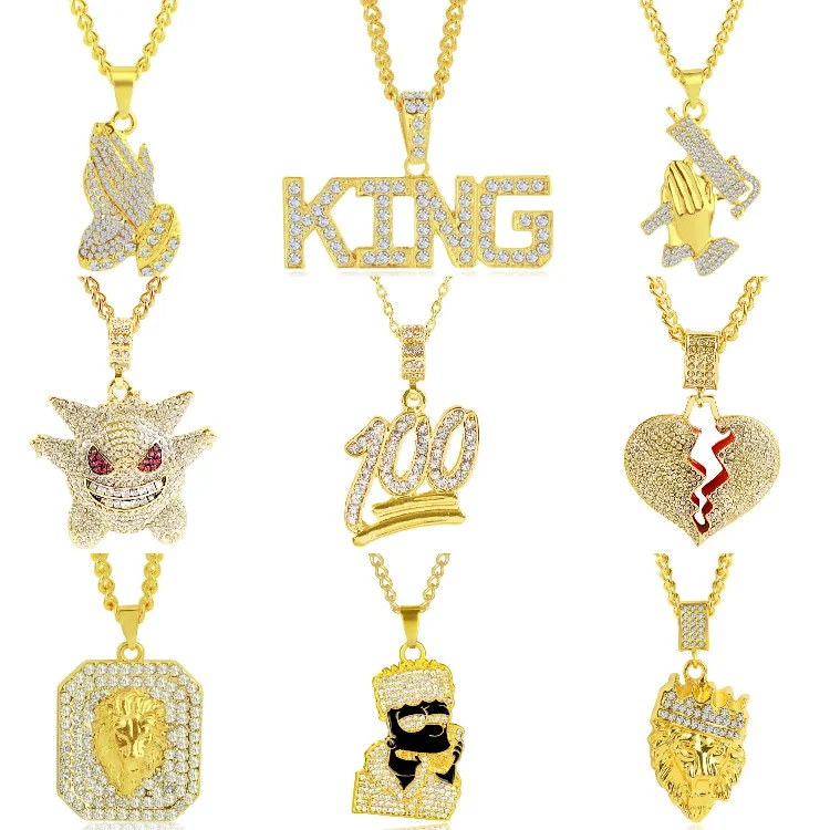 

Hot sale Diamond Custom Gold Letter Pendant Iced Out Wholesale