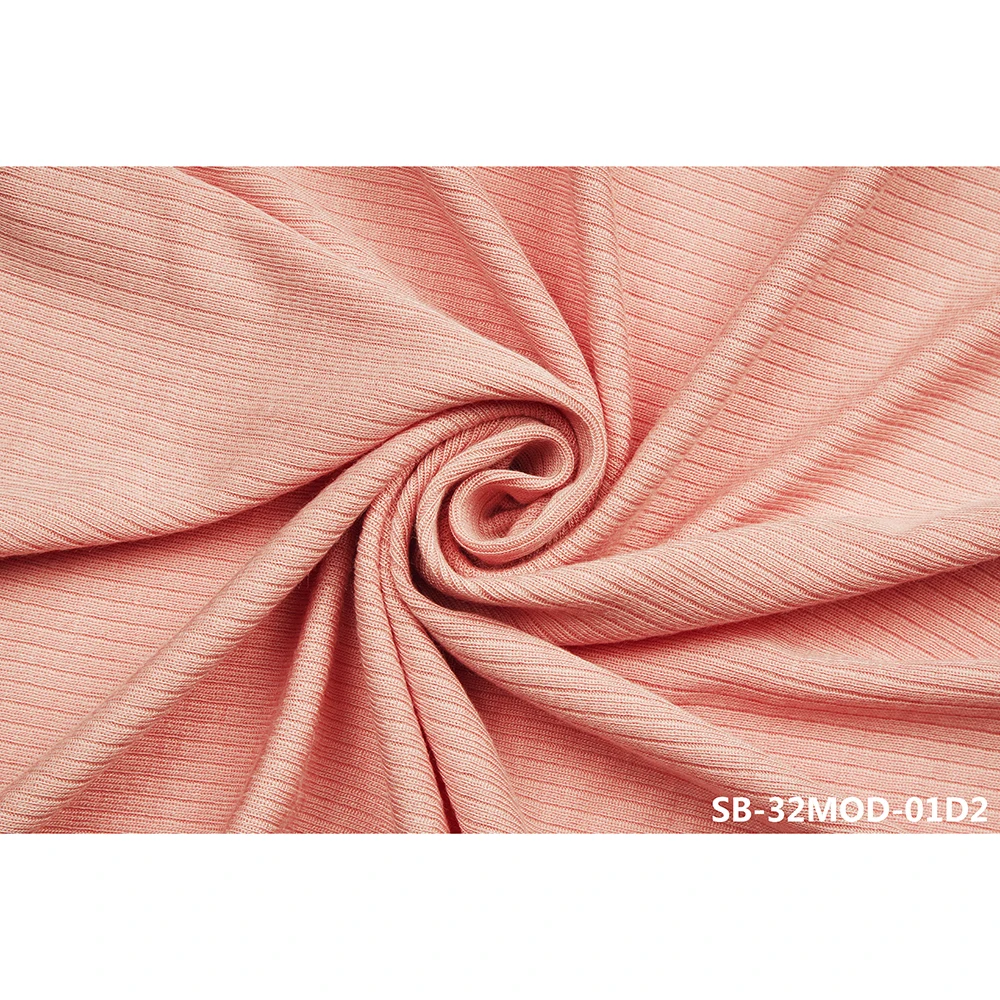 
Lenzing Modal Fabric Drop Needle Rib Spandex Modal Colorful Rib Fabric 