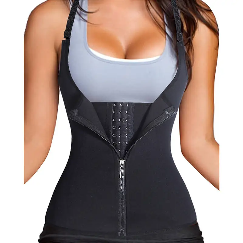 

Women Plus Size waist trainer corset vest compression sweat belly belt body shaper postpartum girdle faja