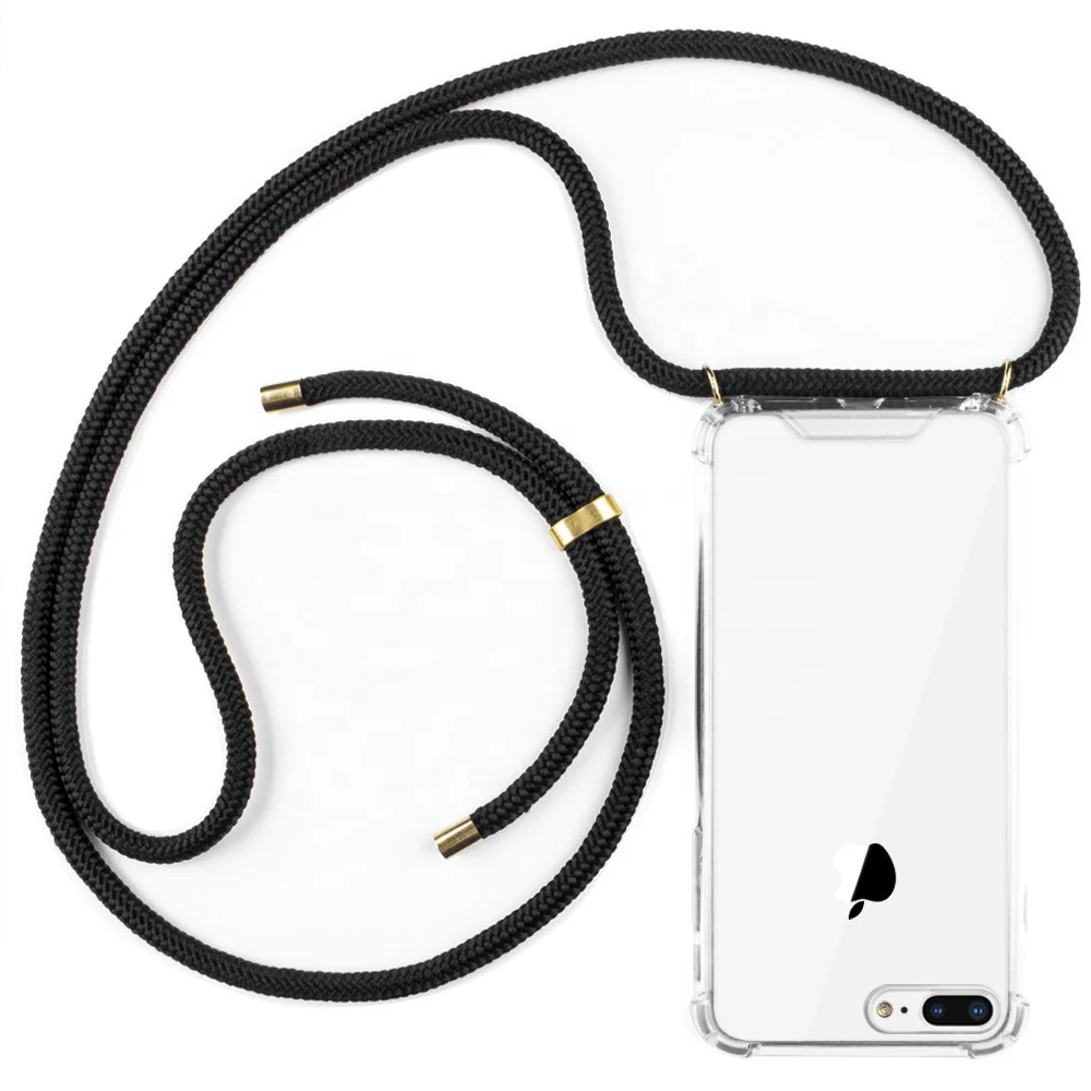 

Best Selling Luxury TPU Transparent Shoulder Strap Phone Case For Samsung For Huawei For iphone