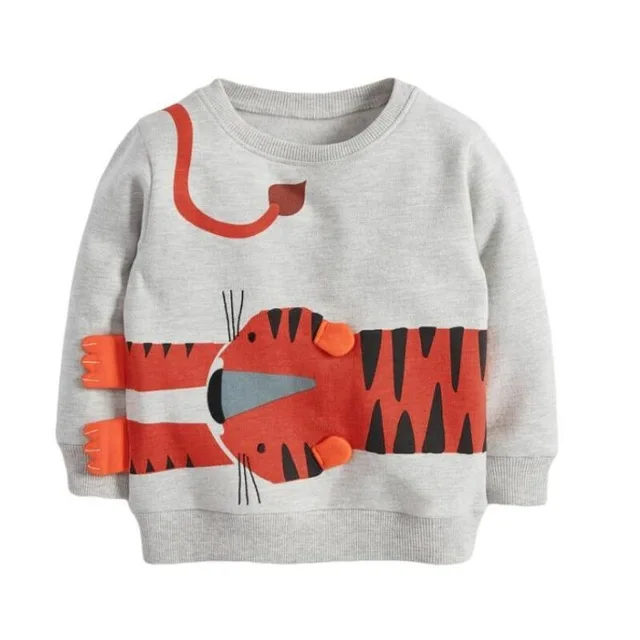 

2020 Girls Hoodies Kids Sweatshirt Toddler Girls Children Animal Tiger Pullover Baby Girl Tops Sweater Shirts Winter Clothes