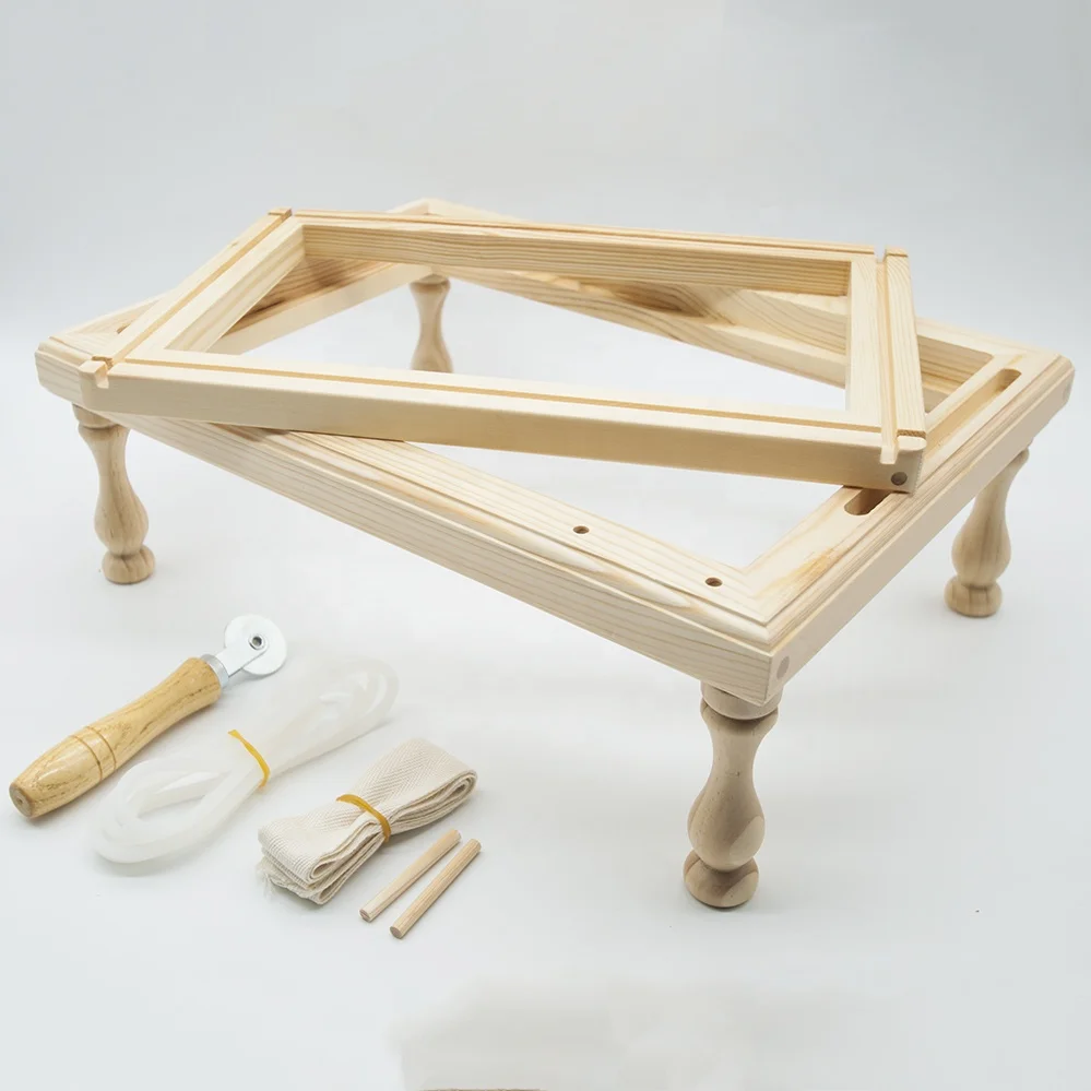 

Wooden Embroidery Frame Stand, Natural wood color