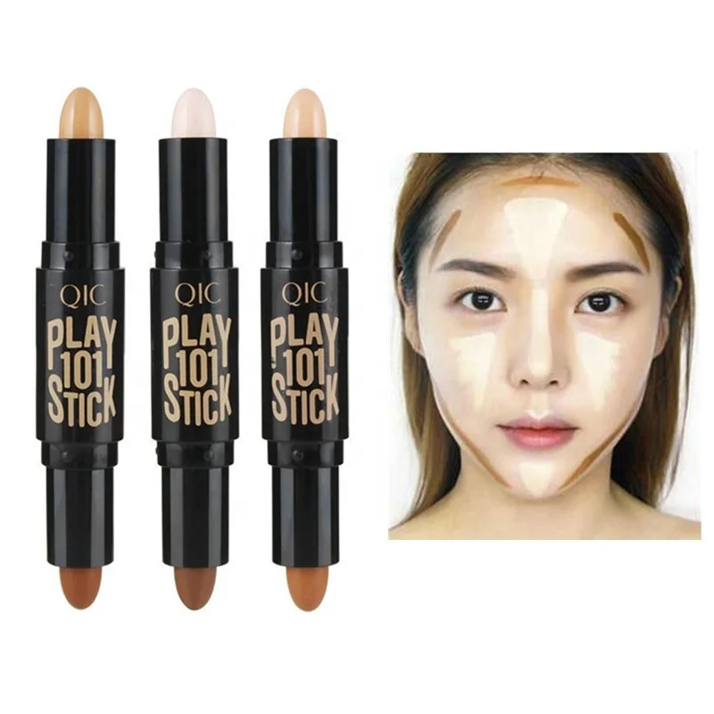 

New Face Double Head Makeup Foundation Concealer Pen Long Lasting Dark Circles Correct Contour Concealer Pen Pencil, 6 colors