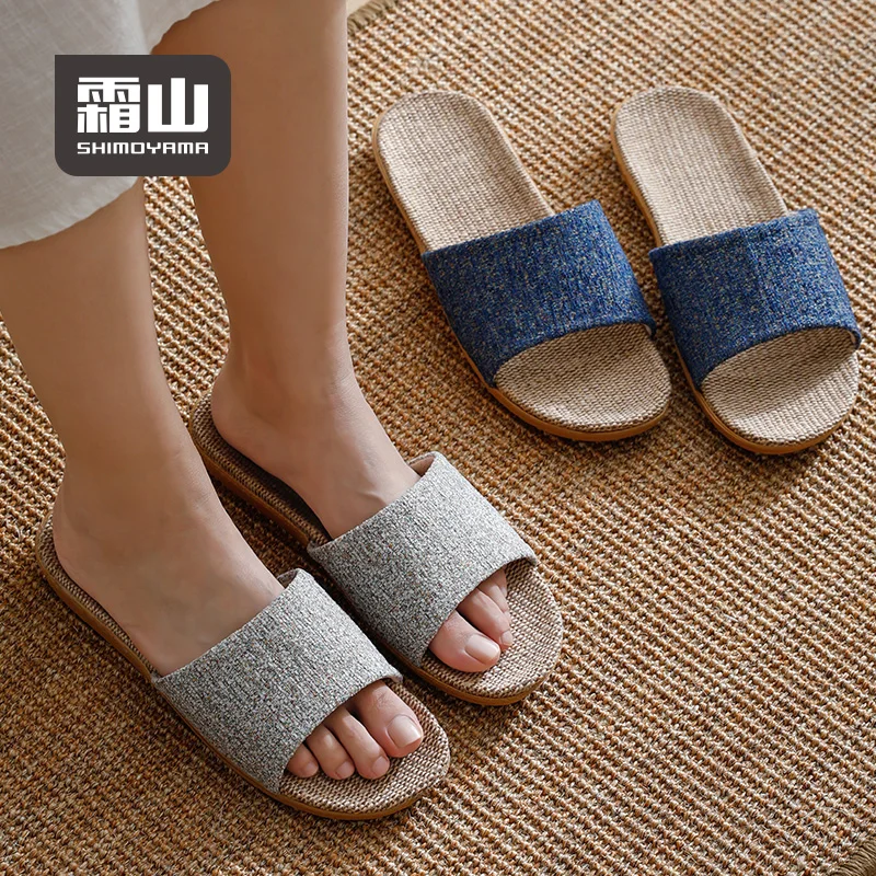 

SHIMOYAMA Fashion Casual Unisex Skidproof Indoor/Outdoor Linen Slippers for Summer Women