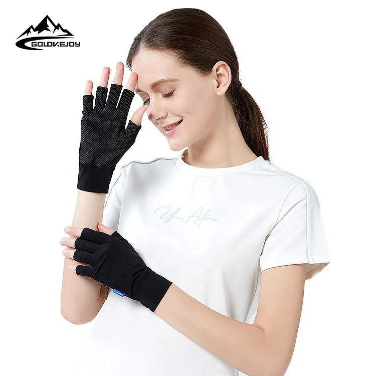 

GOLOVEJOY XG25 Summer Silicone Anti Skid Anti UV Breathable Outdoor Driving Cycling Fishing Climbing Sun Protection Gloves, Has 4 colors