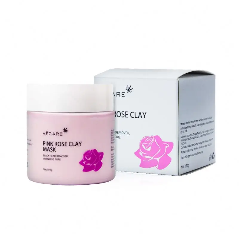 

Rose Facial Mask Cream Blackheads Design Own Mascarillas Dust Hidrate Organic Clay Rejevenation Best Selling Private Label, Pink