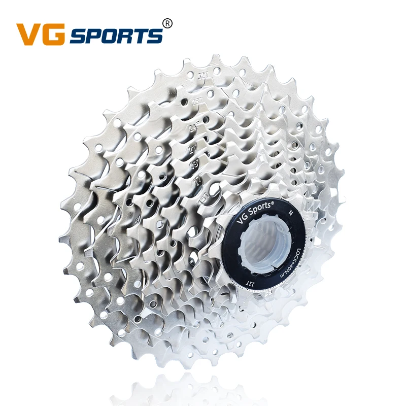 

VG Sports 10 Speed Bicycle Cassette Freewheel for Road Bike Parts, Silver,gold,black