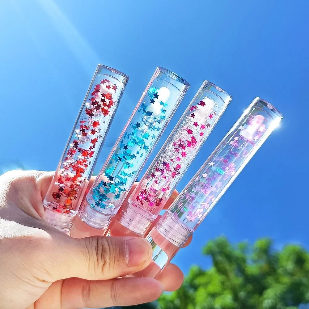 

New Material Private Label Custom Kids Cute No Logo Lipgloss Non Sticky Shiny Glitter Clear Lip Gloss, 13 type or customized