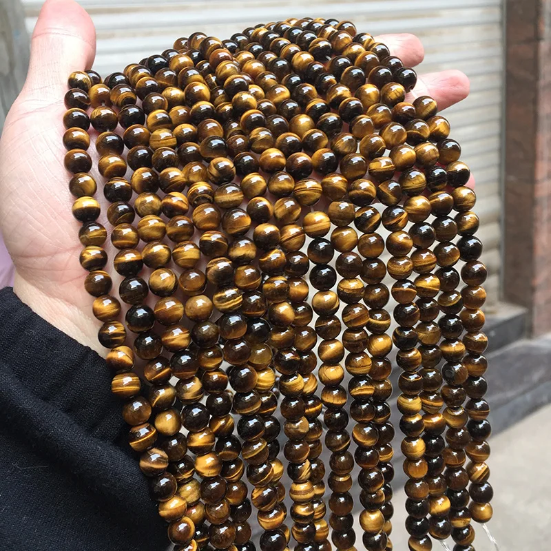 

Wholesale Pricing High Quality Smooth Natural Yellow Tiger Eye Round Crystal Stone Beads 15.5 Inch Strands, Customized color