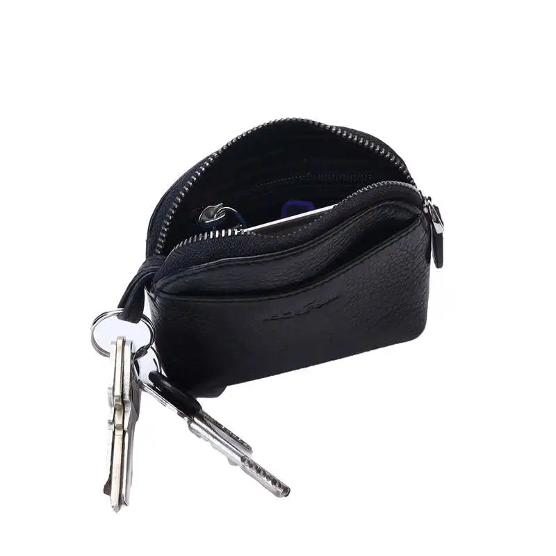 Mini Classical Wallet Purse Brand Designer Zipper Coin Purse Leather Key Bag Unisex Leather Bag Key Chain Purse and Wallet Coin
