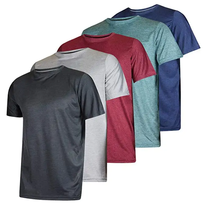 

Online Shopping Clothing Men's Dry Moisture Wicking Active Athletic Performance Crew T-Shirt, Stock color /custom color