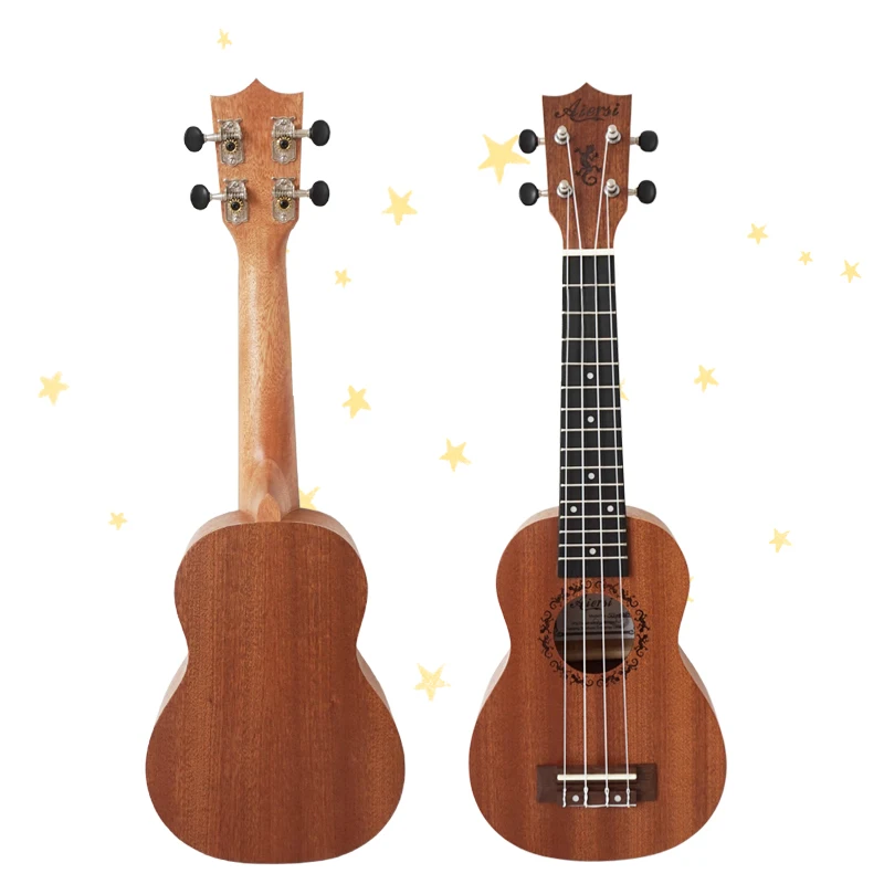 

21inch wholesale Aiersi brand mahogany wood  beginner kit ukulele thin ukulele