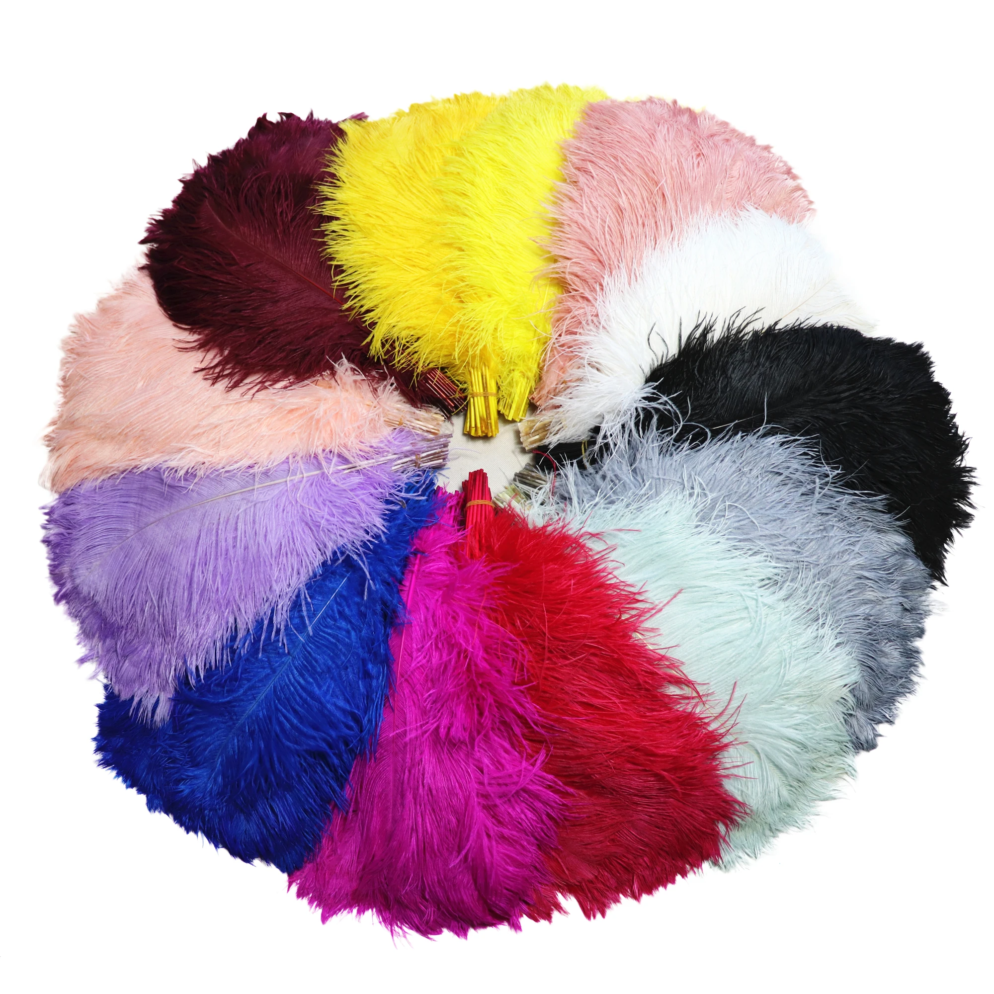 
15-75cm Dyed Colorful Fashionable Top Quality Wholesale Ostrich Feathers Plumes for Wedding Ostrich Feather Tree Decoration 