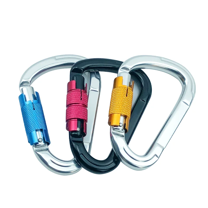
2020 Amazon New Product High Quality 25KN Customized color Aluminum Swivel Carabiner 