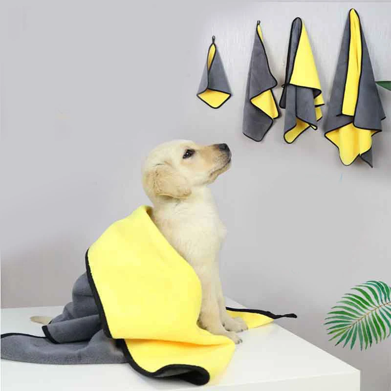 

Soft dog bath towel pet microfibre drying Comfortable absorbent cat towel