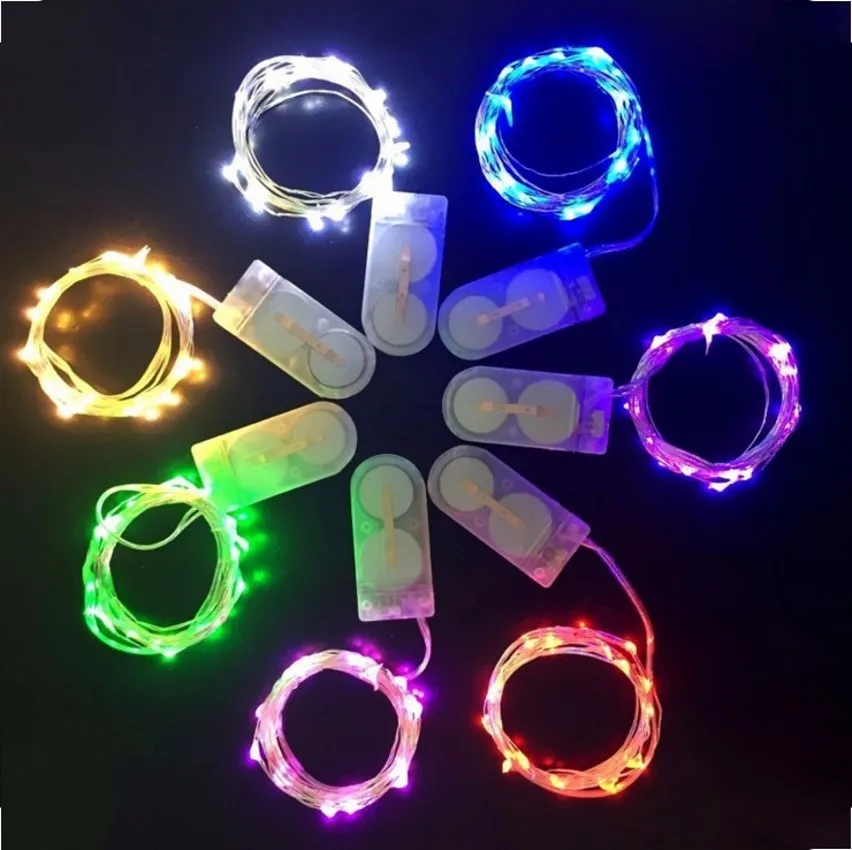 Low Price 2M 20 LEDs Mini String lights CR2032 Button Battery Christmas Decorative Lights Corridor Indoor Fariy Lights