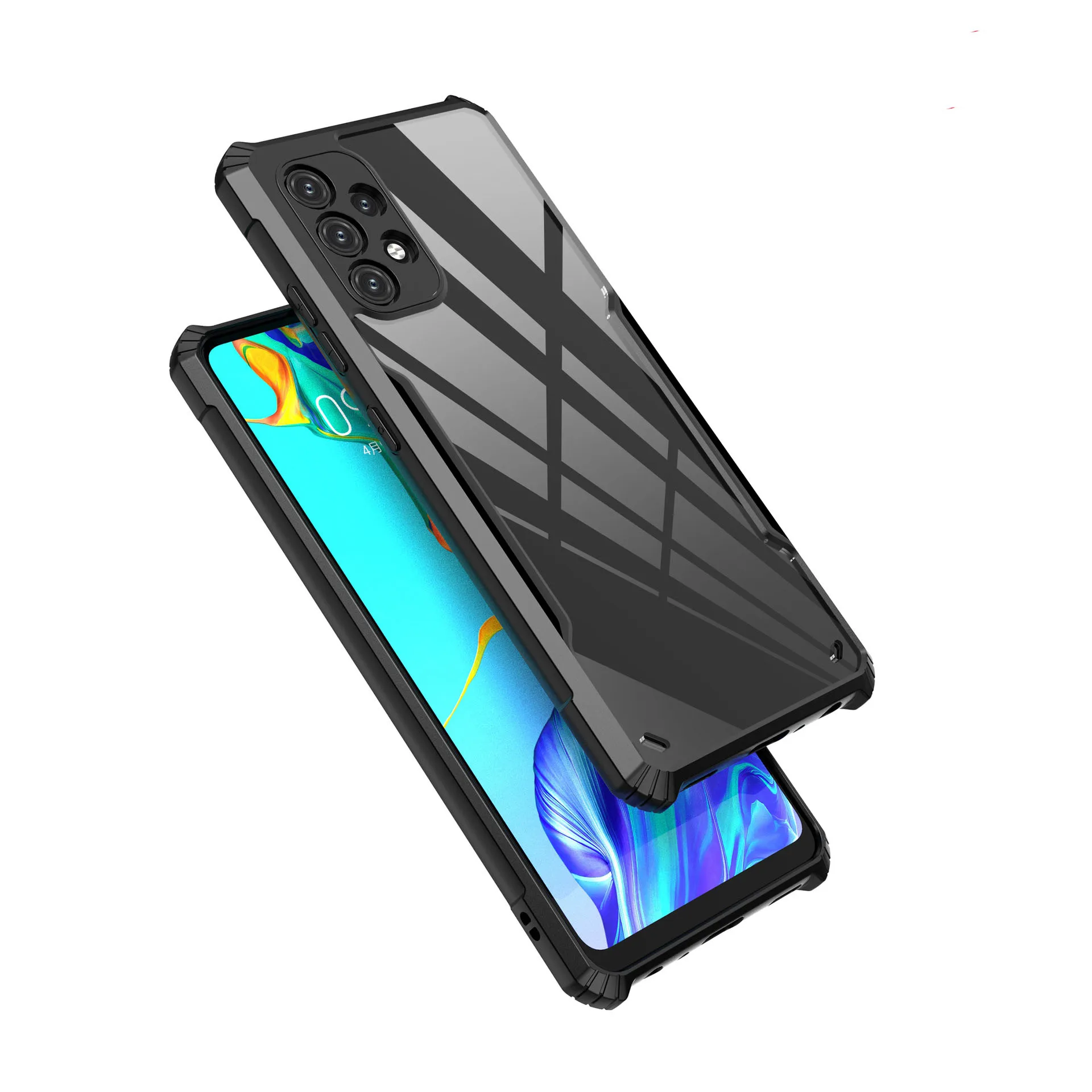 

For Samsung Galaxy A72 A71 A52 A51 4G A50S A42 A32 A31 A21S A12 A10S A02 A30 A20 case clear armor shockproof acrylic phone cover