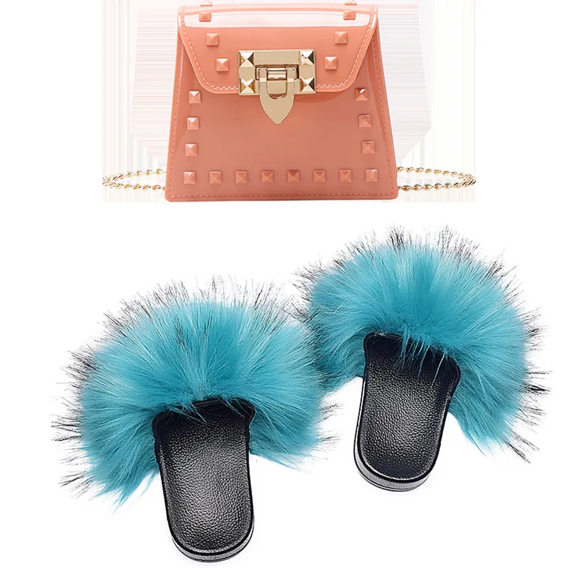 

Autumn Summer Fashion Fur Slippers For Women Woman Sandals Custom Logo, 35 colors