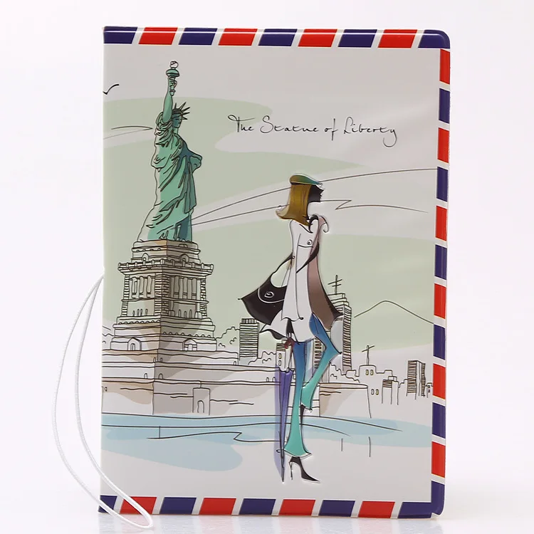 

Travel stereo PVC passport cover passport stamp envelope certificate ID Card Holders Ticket Organizer