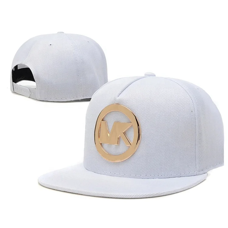 

Wholesale Custom Gold Metal Plate Logo Snapback Caps Hats