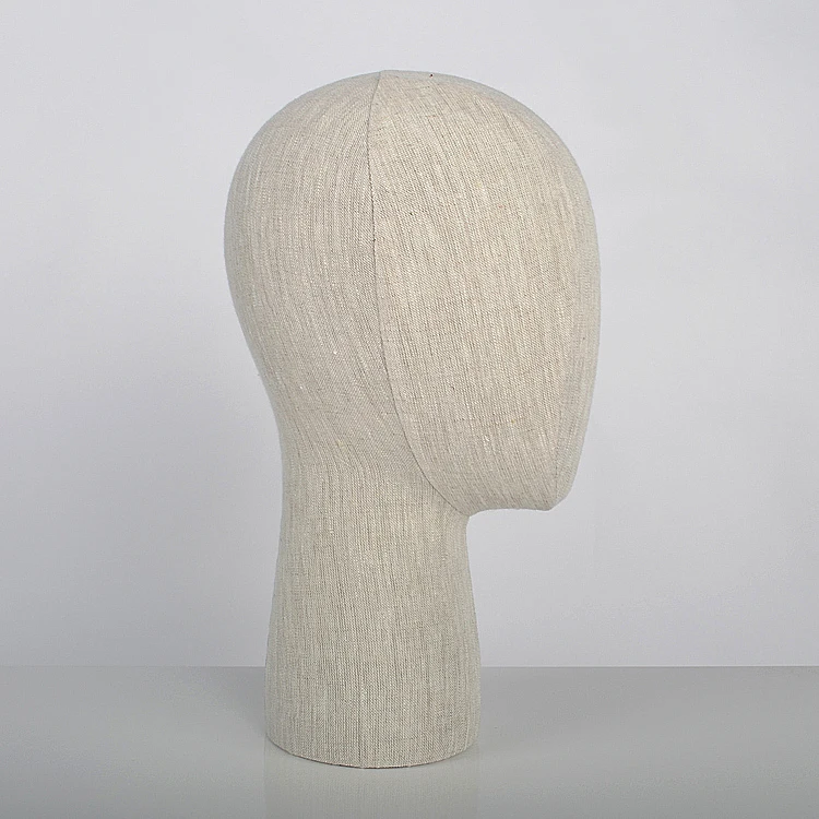 Linen Mannequin Head Female Display Canvas Head Mannequin Buy Canvas