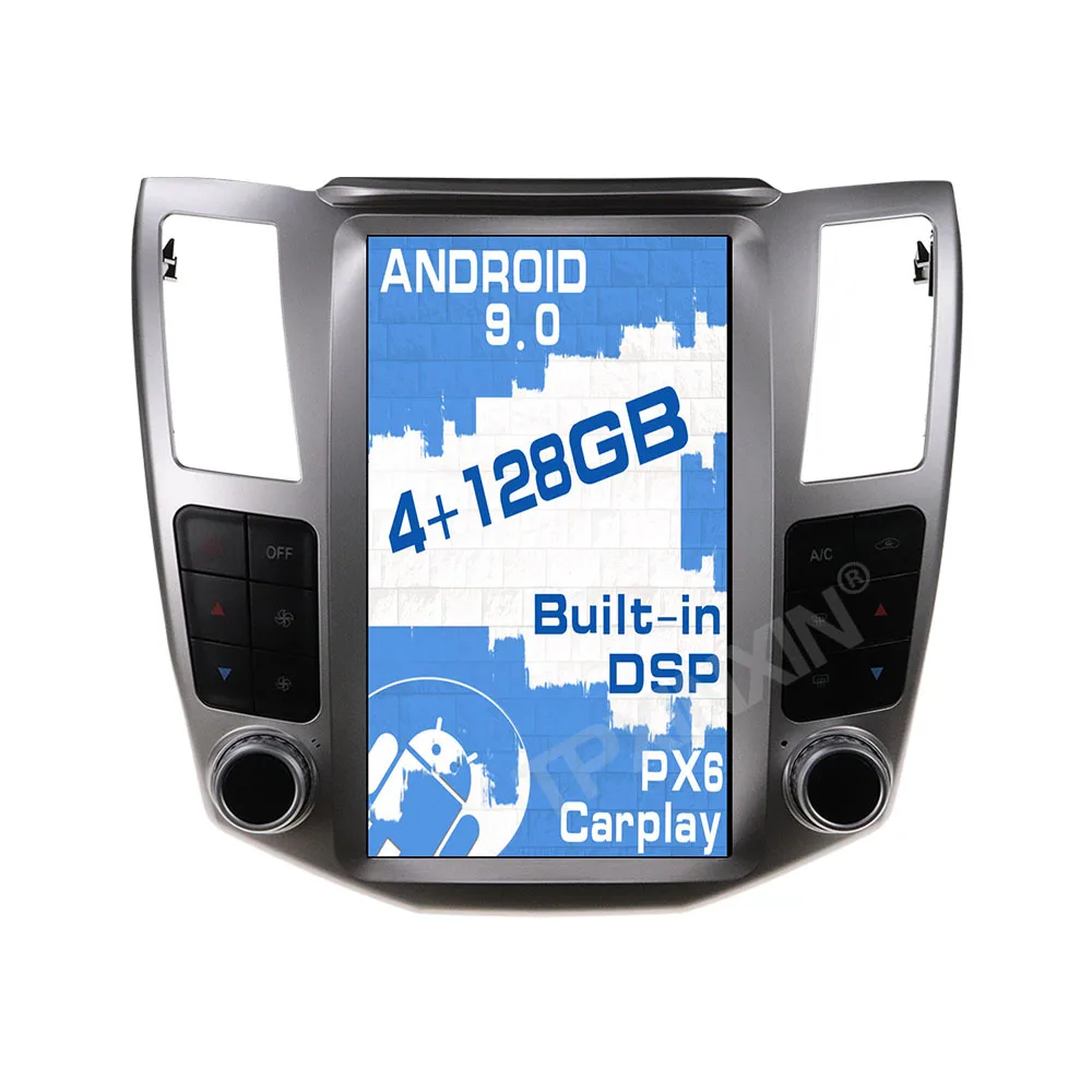 

Tesla style Android 9.0 4G128G Car Multimedia Player unit For Lexus RX 2004 2005 2006 2007 radio stereo GPS
