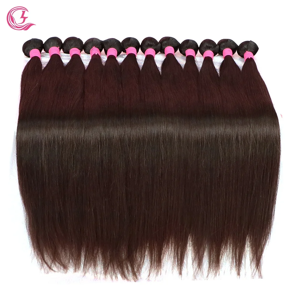 

Wholesale Unprocessed Virgin Brazilian Raw Mink Cheap Grade 10A Brown Straight Human Hair Weft Bundle Deals
