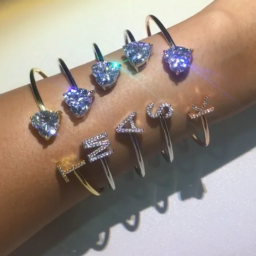 

pulseras mujer bracelet bling letter gold bracelets for women designs