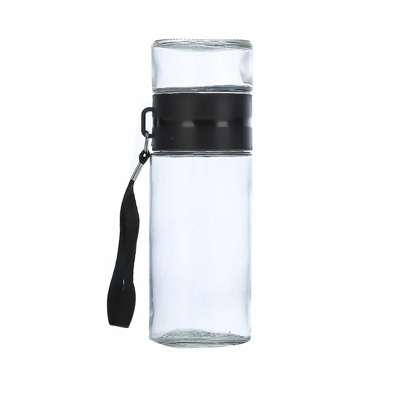 

Tea separation heat-resistant thickened filter glass cup portable office gift business bottle, Transparent