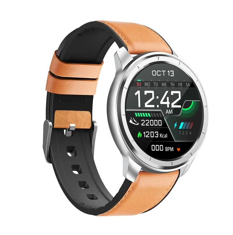 

Health equipment brown leather high quality watch H12Pro Smart NFC Portuguese Arabic Czech Greek gym bands for honor magic 2