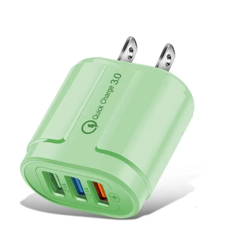 

Factory Universal 3.0 USB Wall Charger 5V3A 3USB travel fast chargers EU / US Plug