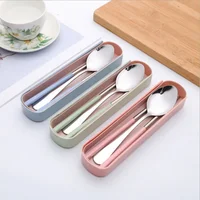 

Portable Flatware 18/10 Knife Spoon Travel Cutlery Set Stainless Steel