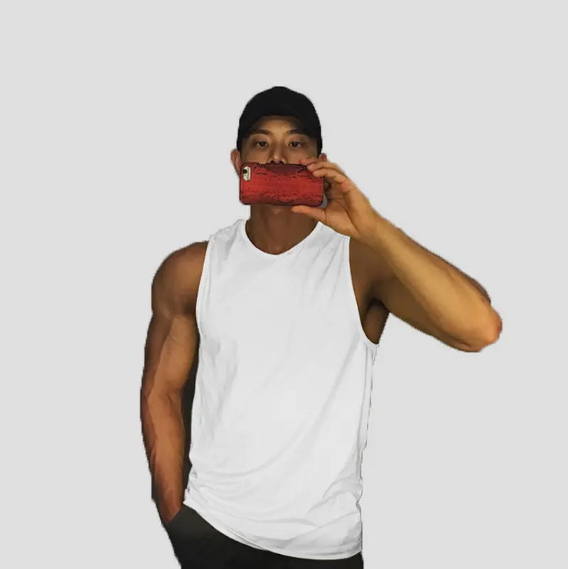 

Summer Quick-drying Breathable Fitness Vest Mens Sleeveless Basketball Training Sports Running T-shirt, As pictures